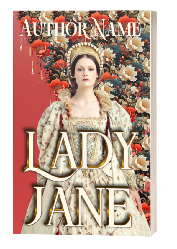 Lady Jane: Premade Book Cover. Portrait of a 16th century regal Tudor woman. Suitable for romance, drama, historical fiction. 