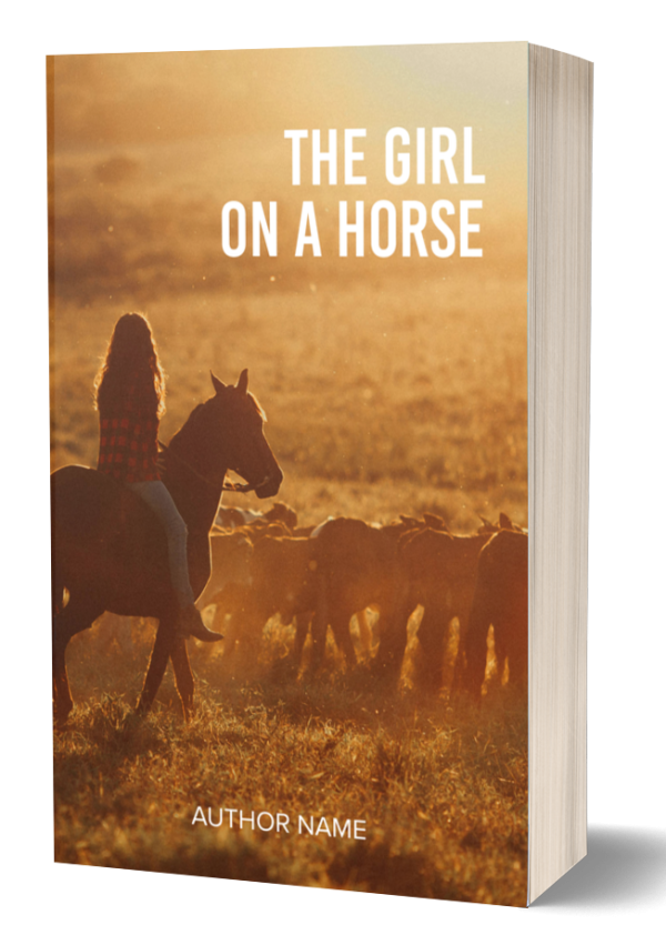 Girl On A Horse: Premade Book Cover. The Horse Whisperer comes to mind in this evocative image. £75 includes paperback. Help to publish. BookSelf UK