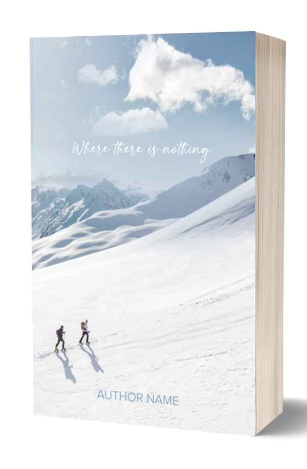 Snow: Ready Made Book Cover: A couple ascend a mountain range intrepid expedition for fiction or non-fiction. Includes paperback £70