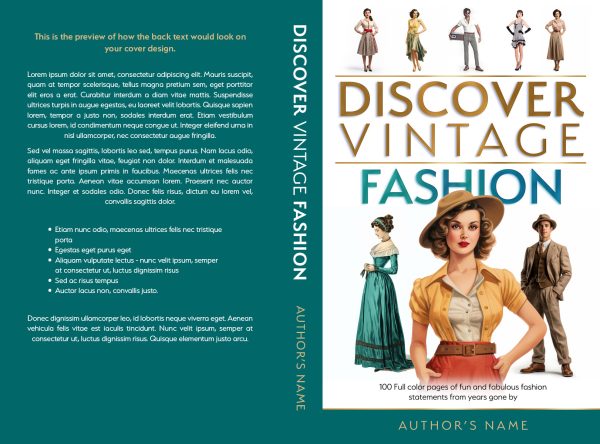 Discover Vintage Fashion: Premade eBook & Paperback Book Cover - Image 2
